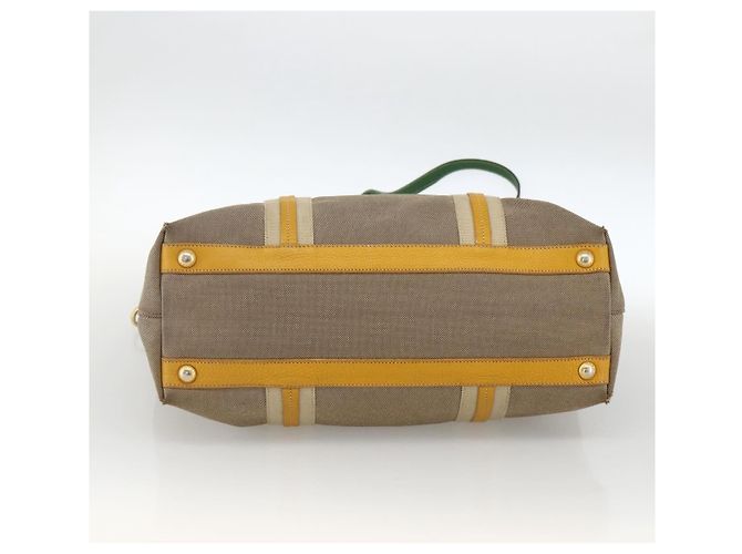 PRADA Tote Bag Canvas 2way Beige Gold - vista 5