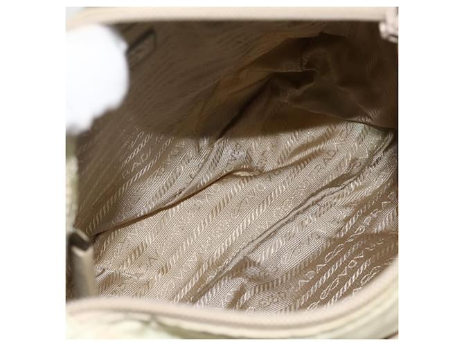 PRADA Shoulder Bag Nylon Ivory Silver - vista 11