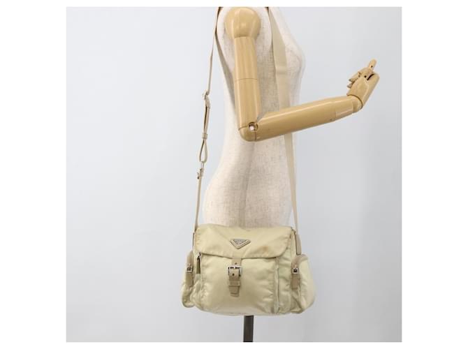 PRADA Shoulder Bag Nylon Ivory Silver - vista 28