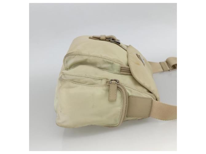 PRADA Shoulder Bag Nylon Ivory Silver - vista 4