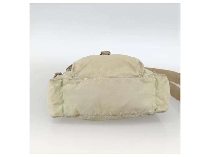 PRADA Shoulder Bag Nylon Ivory Silver - vista 5