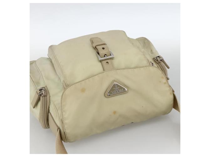 PRADA Shoulder Bag Nylon Ivory Silver - vista 6