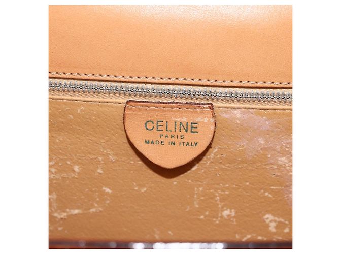 Céline CELINE Macadam Canvas Hand Bag PVC Beige Gold - vista 20