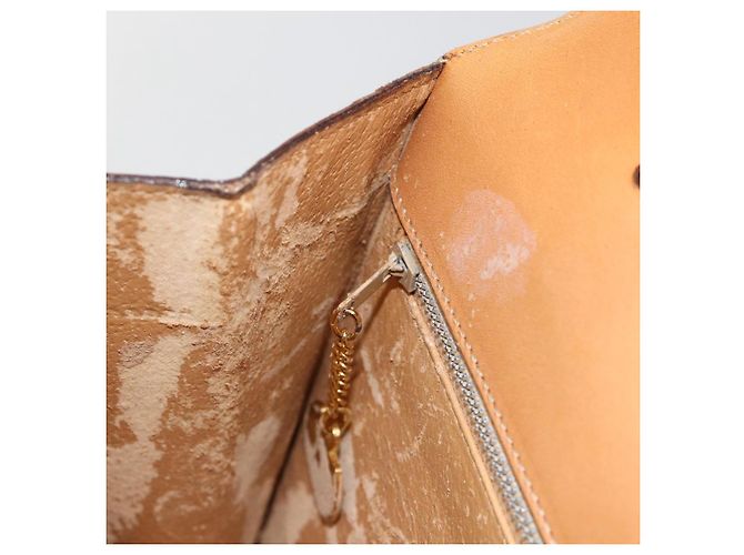 Céline CELINE Macadam Canvas Hand Bag PVC Beige Gold - vista 23