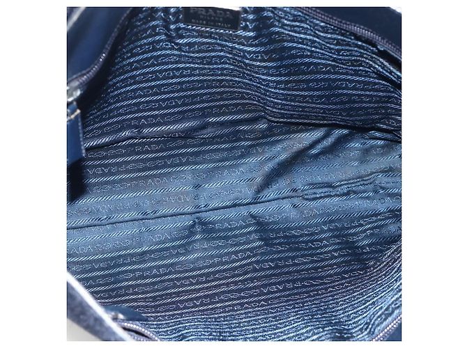 PRADA Tote Bag Harako leather Navy - vista 11