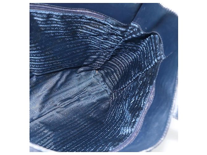 PRADA Tote Bag Harako leather Navy - vista 18