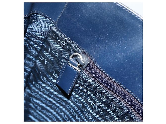 PRADA Tote Bag Harako leather Navy - vista 20