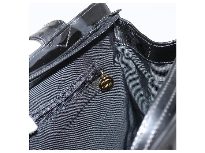 CHANEL COCO Mark Tote Bag Patent leather Black Gold CC - vista 21