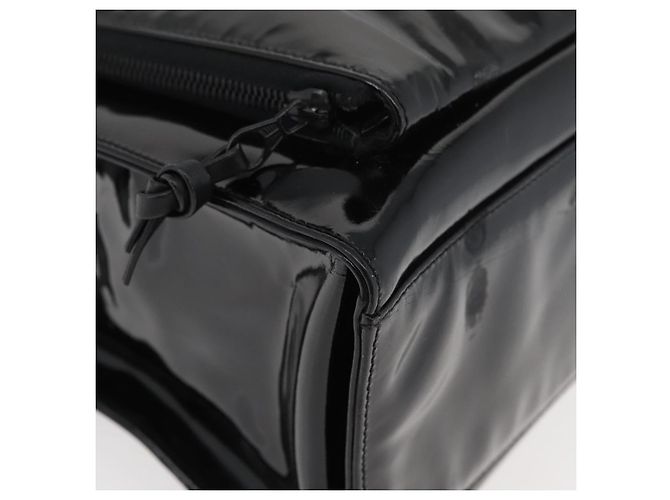 CHANEL COCO Mark Tote Bag Patent leather Black Gold CC - vista 8