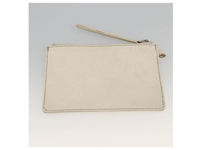 CHANEL Choco Bar Hand Bag Leather Ivory Silver CC - vista 26