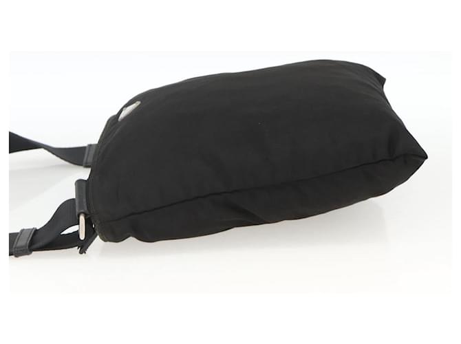 PRADA Shoulder Bag Nylon Black Silver - vista 3