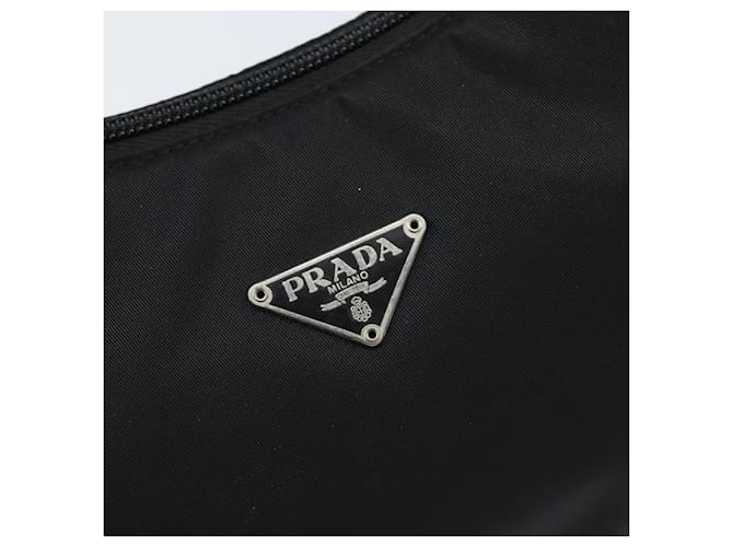 PRADA Hand Pouch Bag Nylon Black Silver - vista 17