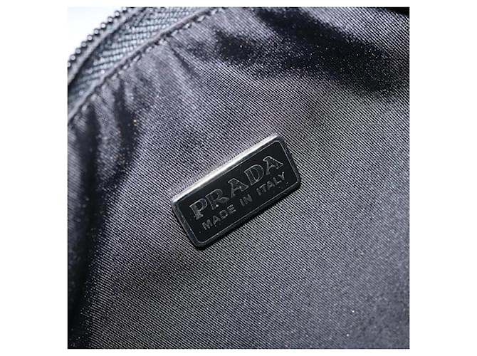 PRADA Hand Pouch Bag Nylon Black Silver - vista 18