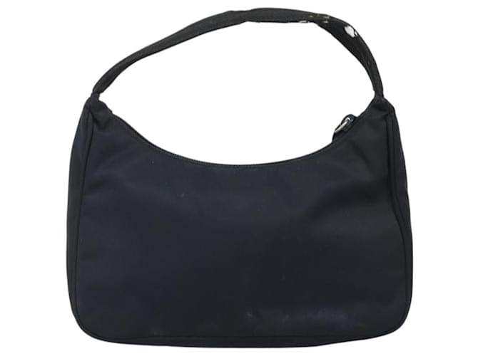 PRADA Hand Pouch Bag Nylon Black Silver - vista 2