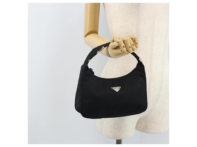 PRADA Hand Pouch Bag Nylon Black Silver - vista 21