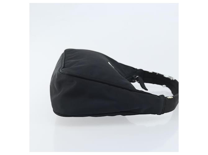 PRADA Hand Pouch Bag Nylon Black Silver - vista 3