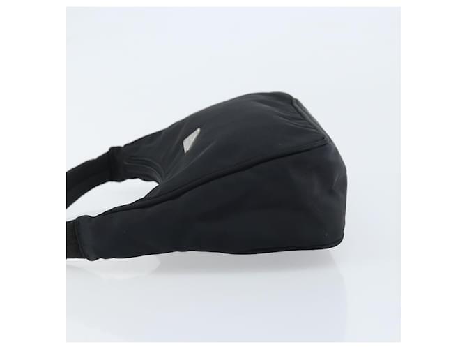 PRADA Hand Pouch Bag Nylon Black Silver - vista 4