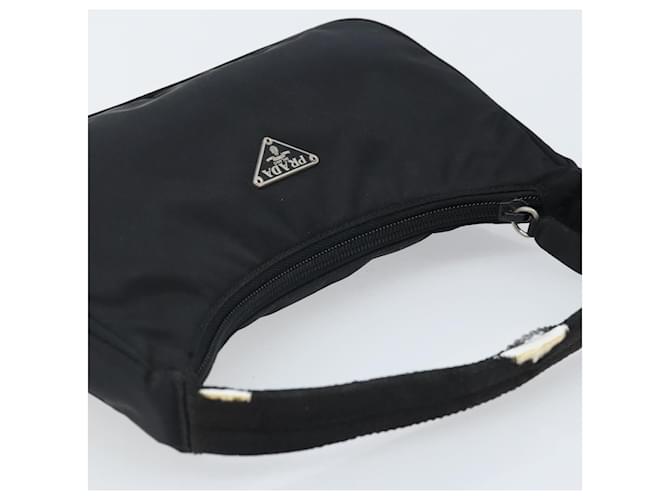 PRADA Hand Pouch Bag Nylon Black Silver - vista 6