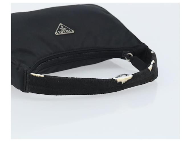 PRADA Hand Pouch Bag Nylon Black Silver - vista 7