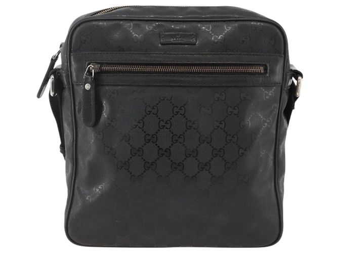 GUCCI GG Implementation Shoulder Bag PVC Black Silver 201448 - vista 13