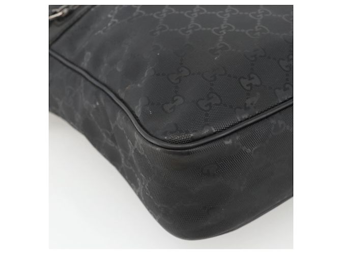 GUCCI GG Implementation Shoulder Bag PVC Black Silver 201448 - vista 14