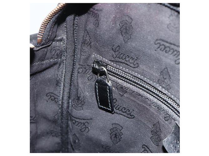 GUCCI GG Implementation Shoulder Bag PVC Black Silver 201448 - vista 20