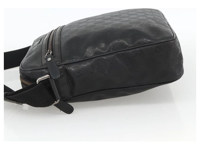 GUCCI GG Implementation Shoulder Bag PVC Black Silver 201448 - vista 3