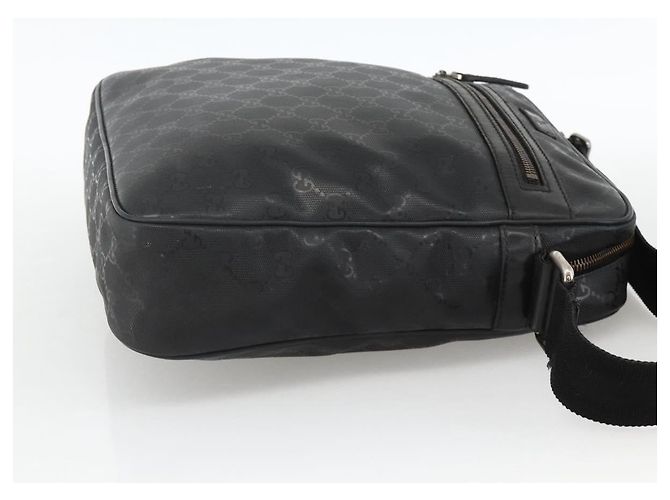 GUCCI GG Implementation Shoulder Bag PVC Black Silver 201448 - vista 4