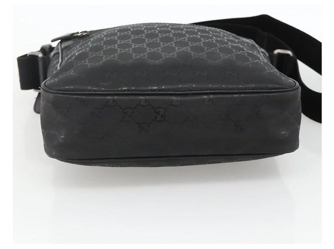 GUCCI GG Implementation Shoulder Bag PVC Black Silver 201448 - vista 5