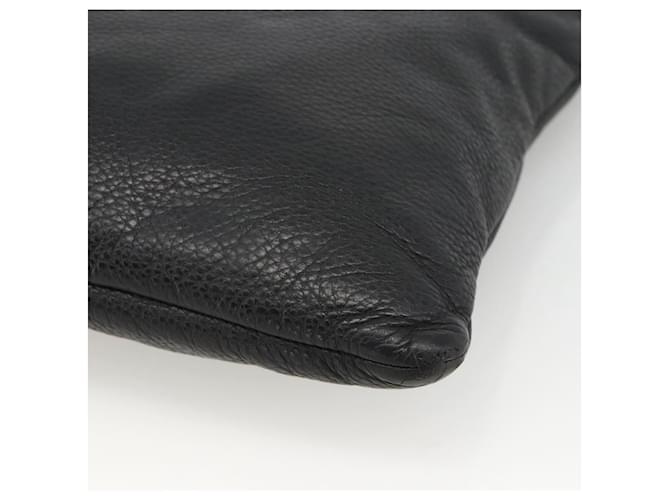 PRADA Shoulder Bag Leather Black Silver - vista 16