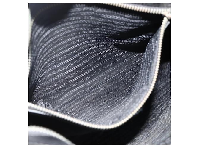 PRADA Shoulder Bag Leather Black Silver - vista 23