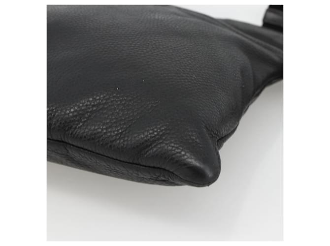 PRADA Shoulder Bag Leather Black Silver - vista 8