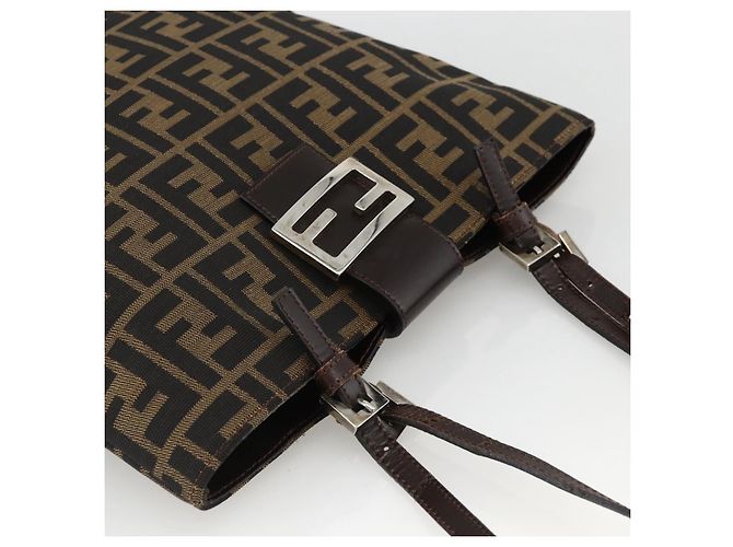 FENDI Zucca Canvas Tote Bag Black Brown - vista 6