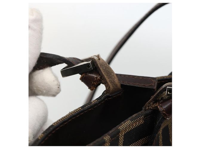 FENDI Zucca Canvas Tote Bag Black Brown - vista 8