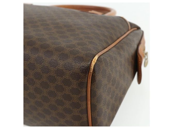 Céline CELINE Macadam Canvas Hand Bag PVC Leather Brown Gold - vista 12