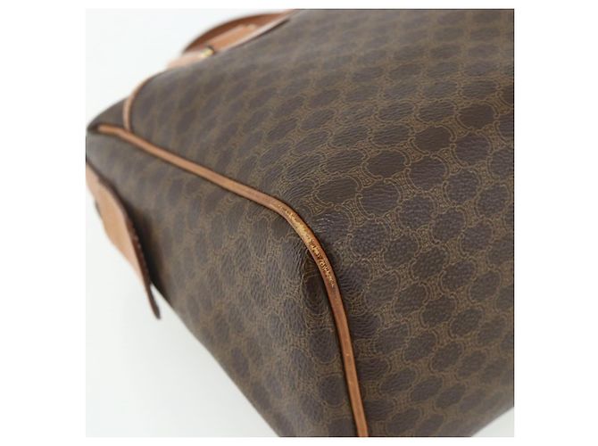 Céline CELINE Macadam Canvas Hand Bag PVC Leather Brown Gold - vista 13