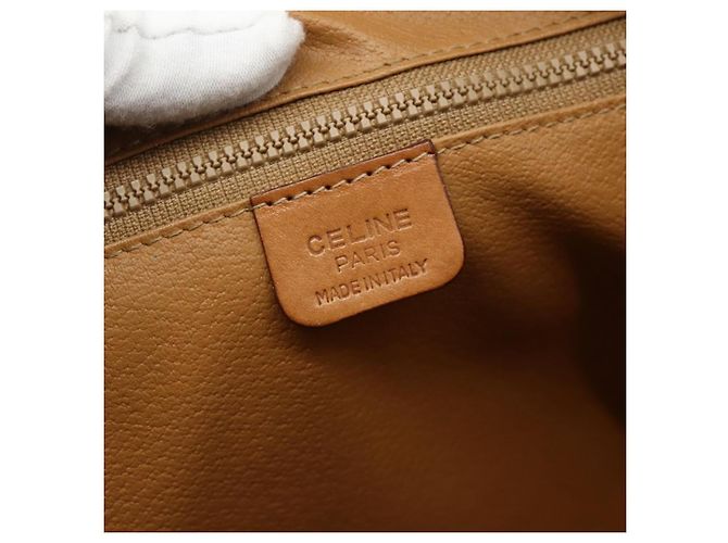 Céline CELINE Macadam Canvas Hand Bag PVC Leather Brown Gold - vista 15