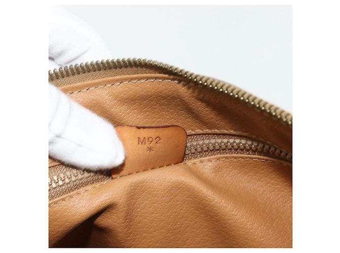 Céline CELINE Macadam Canvas Hand Bag PVC Leather Brown Gold - vista 23