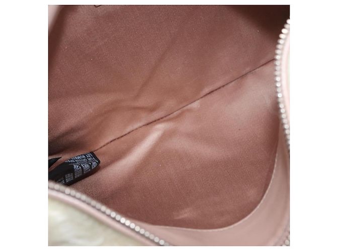 Miu Miu Chain Shoulder Bag Fur Pink Silver - vista 10