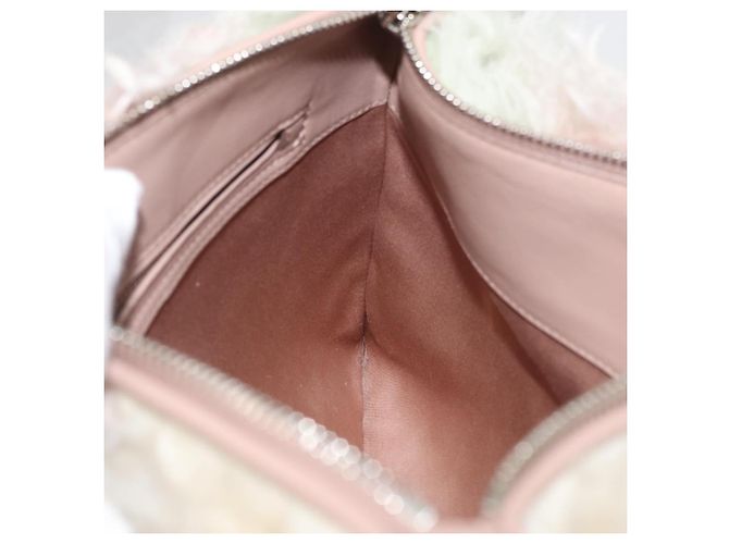 Miu Miu Chain Shoulder Bag Fur Pink Silver - vista 20