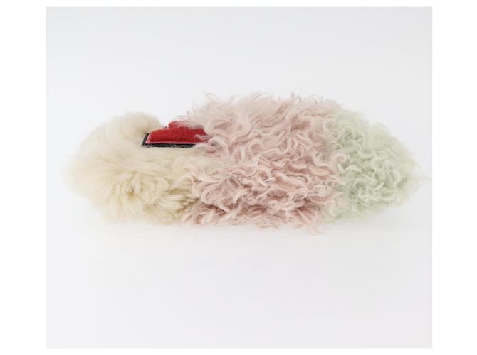 Miu Miu Chain Shoulder Bag Fur Pink Silver - vista 5