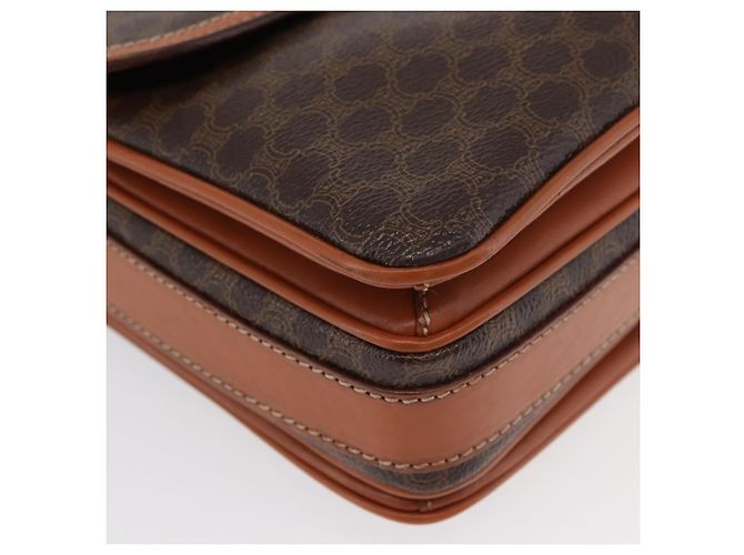 Céline CELINE Macadam Canvas Shoulder Bag PVC Leather Brown Gold - vista 10