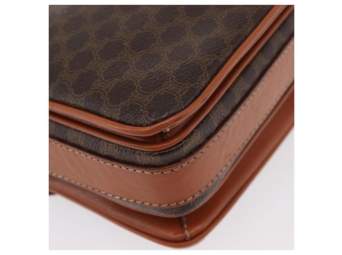 Céline CELINE Macadam Canvas Shoulder Bag PVC Leather Brown Gold - vista 12