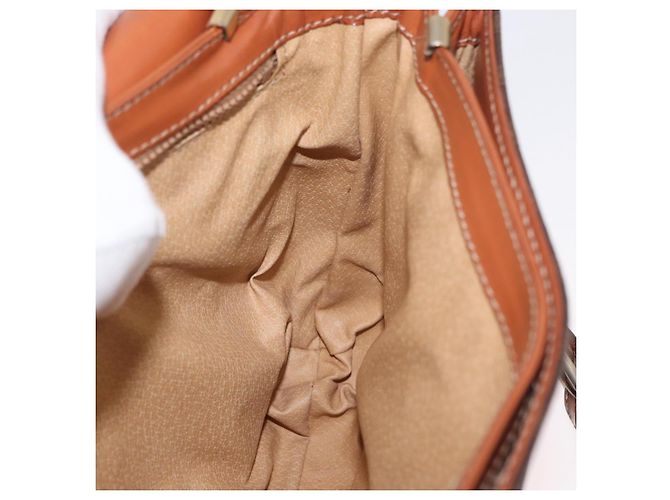 Céline CELINE Macadam Canvas Shoulder Bag PVC Leather Brown Gold - vista 19