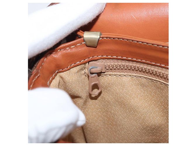Céline CELINE Macadam Canvas Shoulder Bag PVC Leather Brown Gold - vista 22