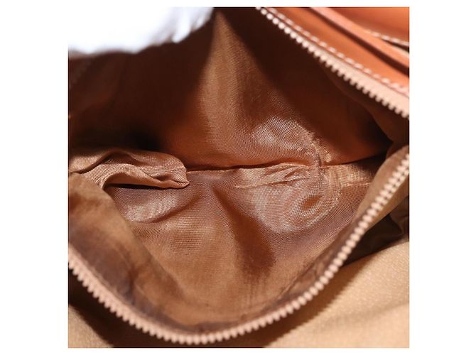 Céline CELINE Macadam Canvas Shoulder Bag PVC Leather Brown Gold - vista 23
