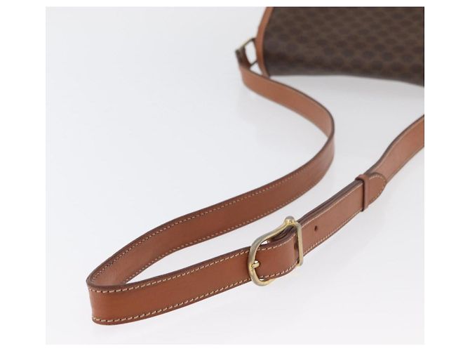 Céline CELINE Macadam Canvas Shoulder Bag PVC Leather Brown Gold - vista 7