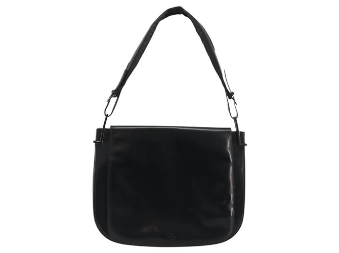 GUCCI Shoulder Bag Leather Black Silver 001 3195 - vista 2