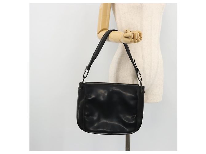 GUCCI Shoulder Bag Leather Black Silver 001 3195 - vista 23
