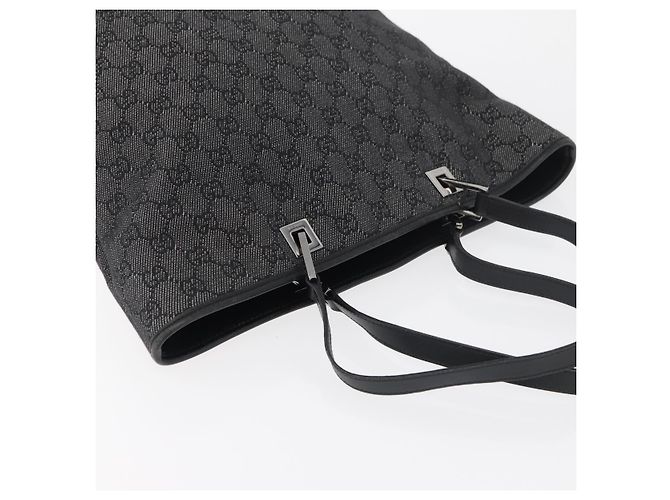GUCCI GG Canvas Tote Bag Black Silver 31243 - vista 6